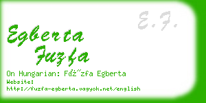 egberta fuzfa business card